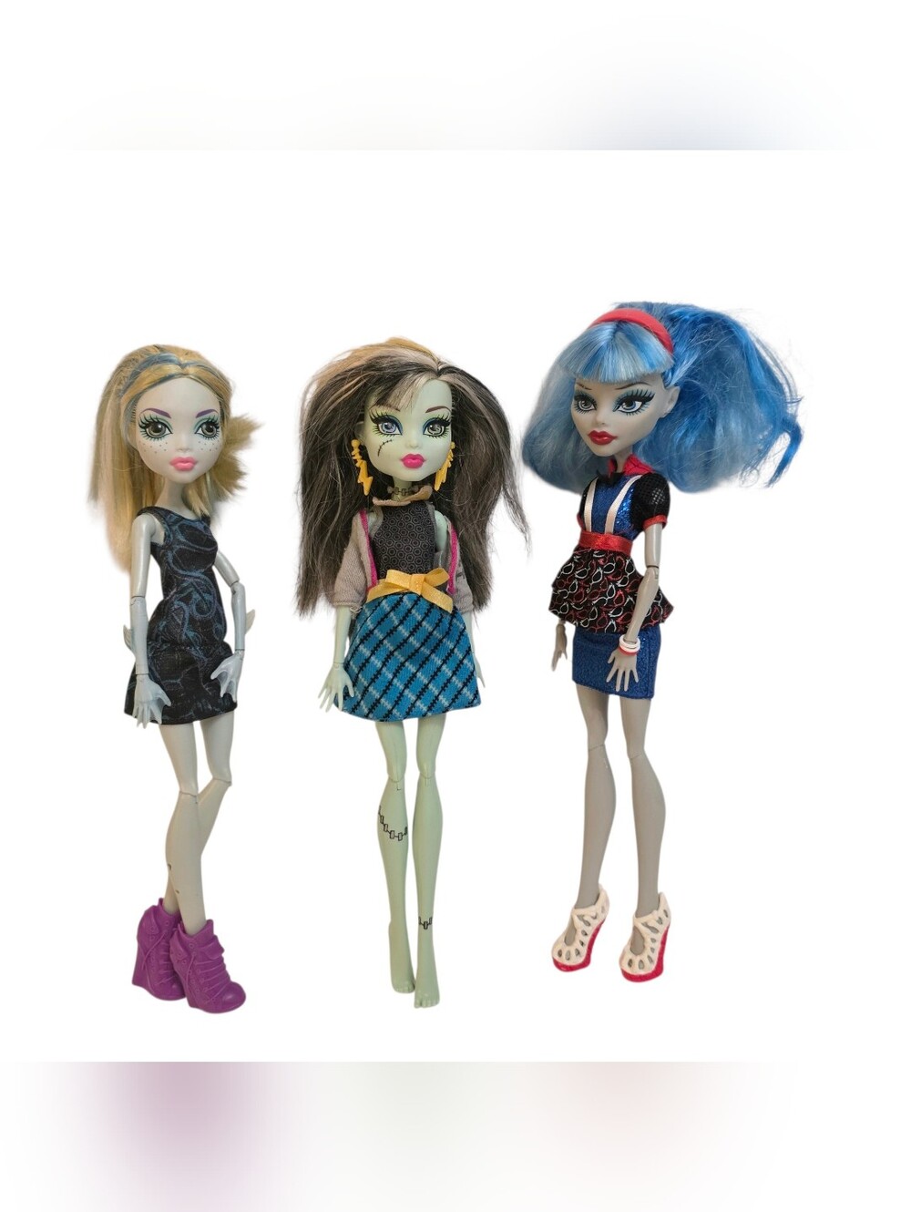 Monster High Lot Of 3 Dolls Lagoona Blue Frankie Stein Ghoulia Yelps Toys Kids